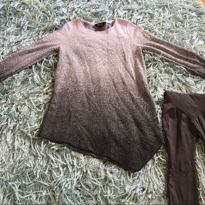 Vera Wang Tunic sweater and Rhonda Sheer leggings